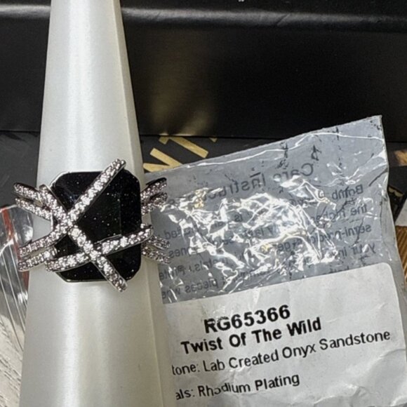 Bomb Party UNTAMED Size 9 * RG65366 * Twist of the Wild * Onyx Sandstone/rhodium - Picture 1 of 1